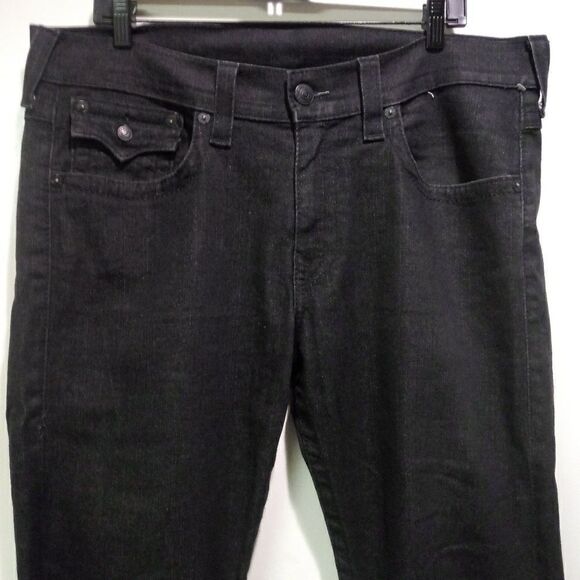 True Religion Men's Ricky Straight Fit Jeans in Black - Picture 5 of 9